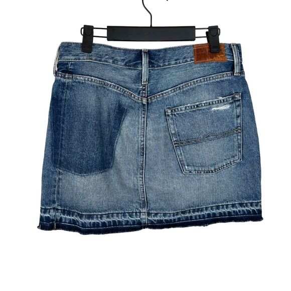 Denim & Supply Ralph Lauren Womens Denim Mini Skirt Size 28 Frayed Hem - Picture 2 of 12